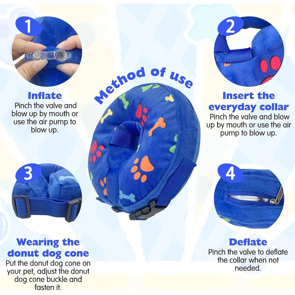Inflatable pet recovery collar product image 3