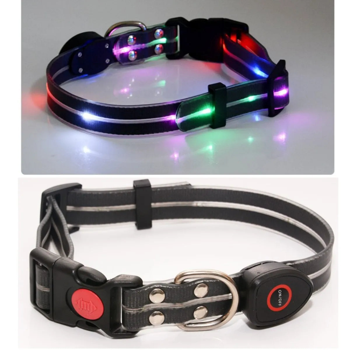 Rechargeable PVC LED dog collar product image 36