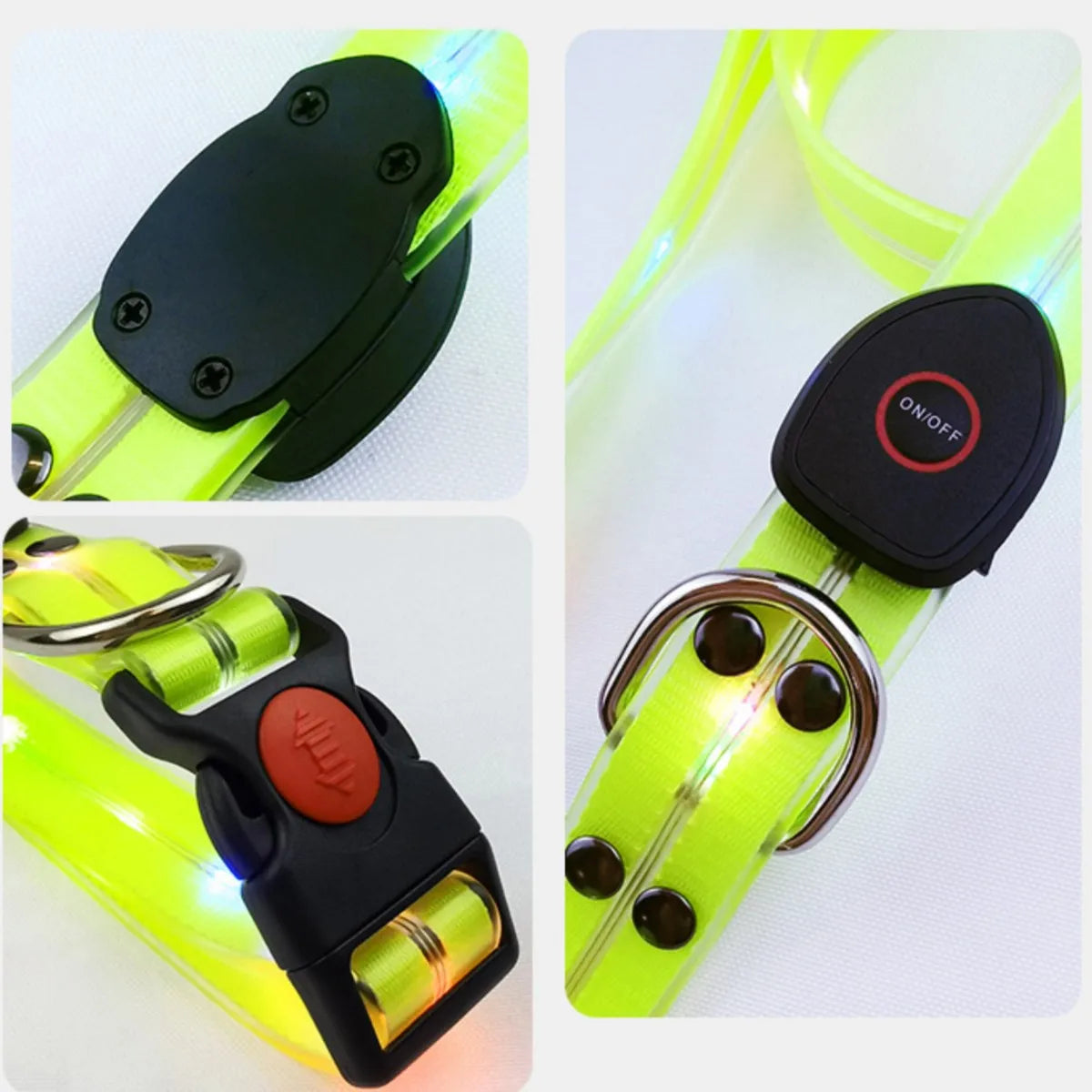 Rechargeable PVC LED dog collar product image 3