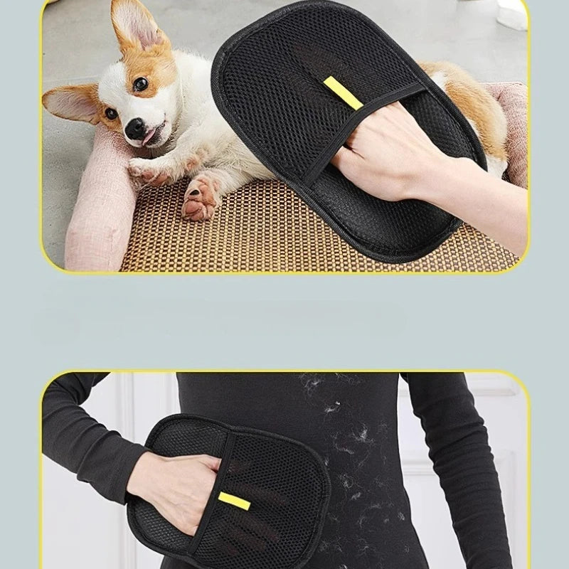 Silicone pet grooming gloves product image 4