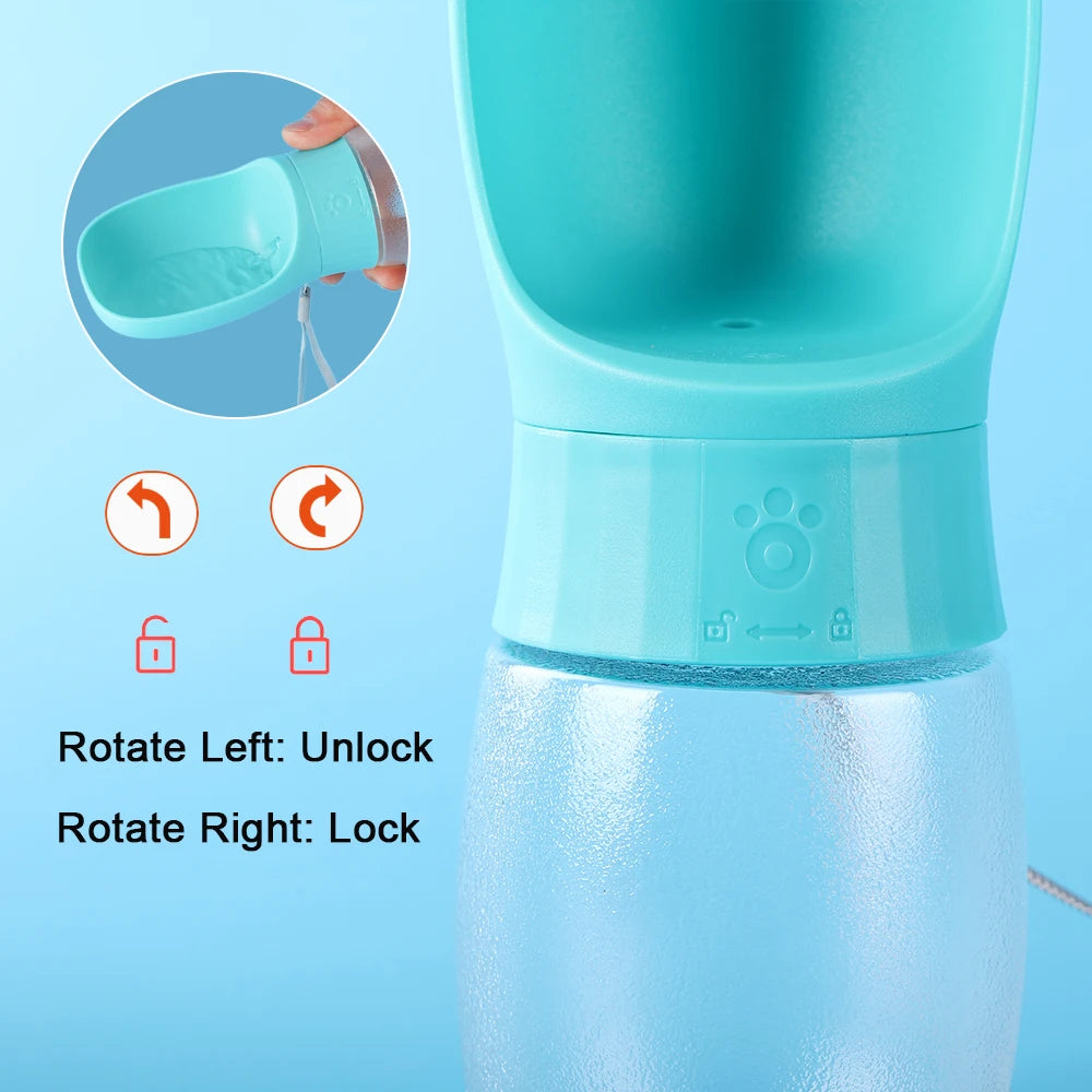Portable pet water bottle with built-in bowl product image 3