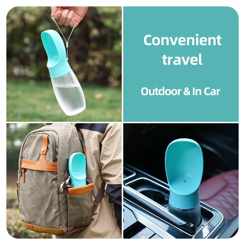 Portable pet water bottle with built-in bowl product image 14