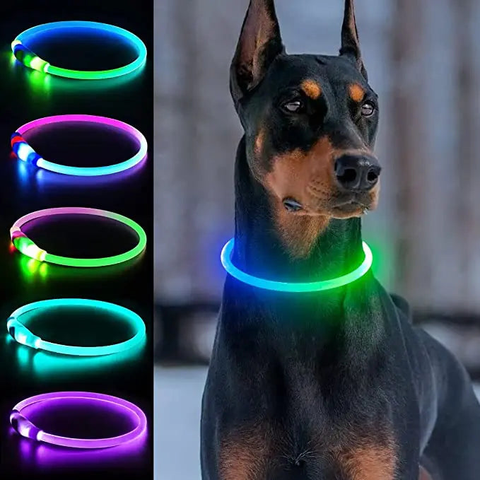 Rechargeable PVC LED dog collar product image 33