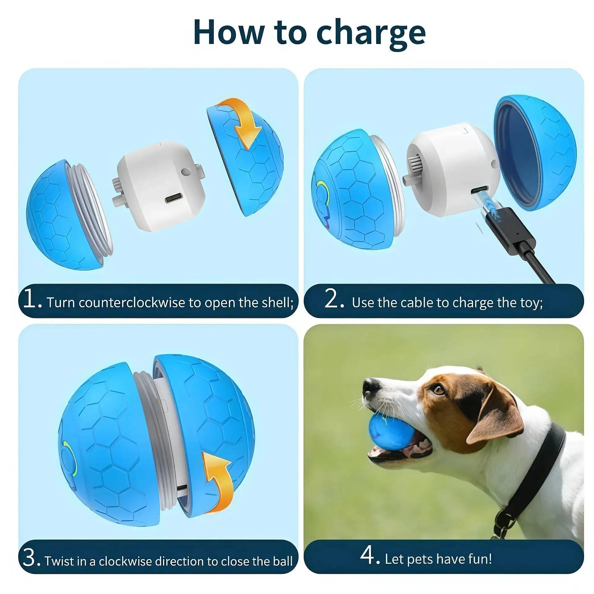 Rechargeable rolling pet ball product image 5