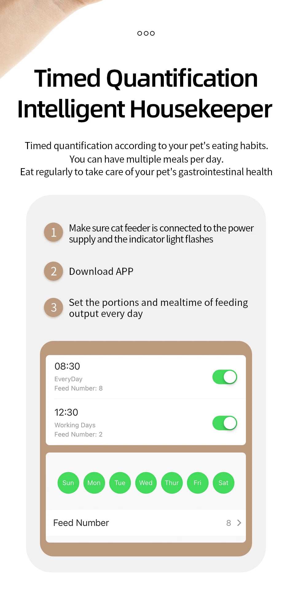 ROJECO WiFi automatic pet feeder product image 10