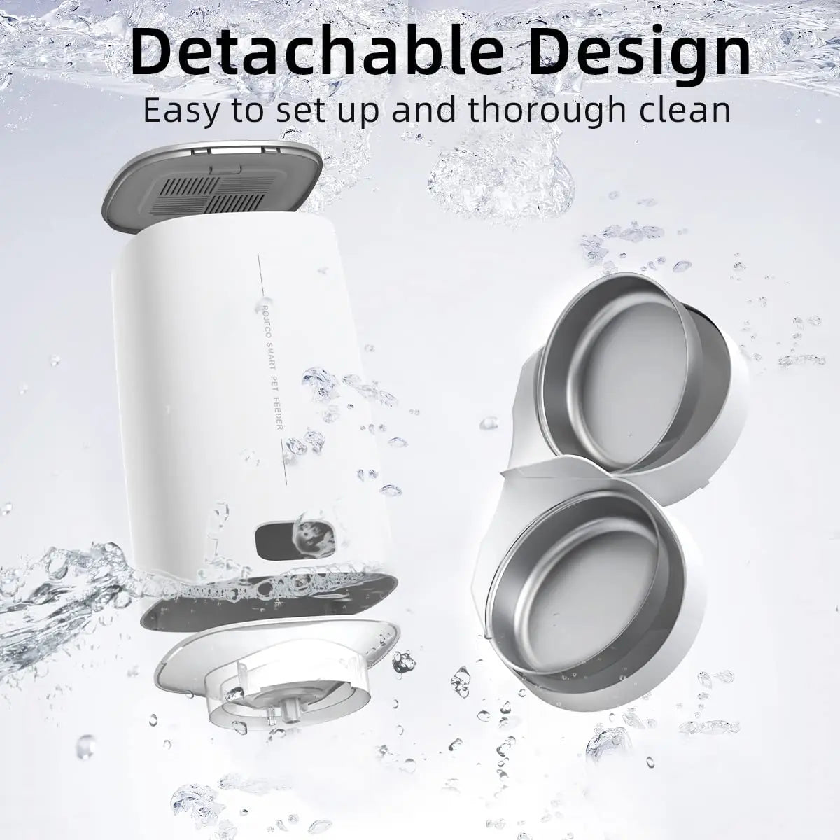ROJECO WiFi automatic pet feeder product image 4