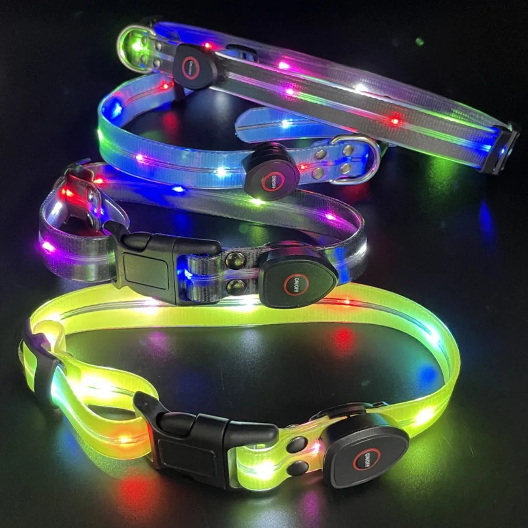 Rechargeable PVC LED dog collar product image 9