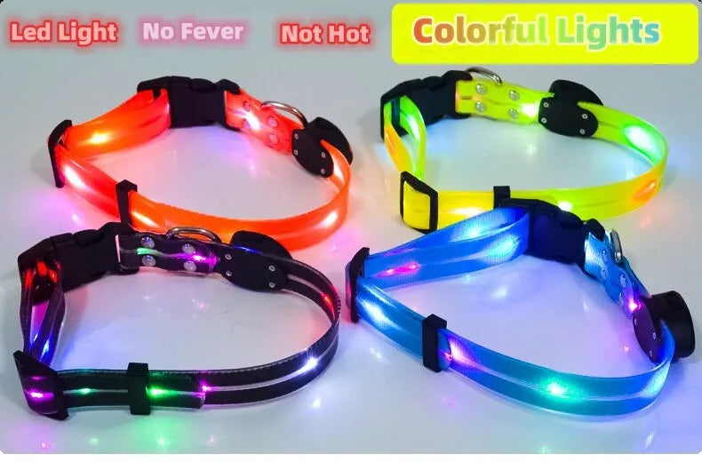 Rechargeable PVC LED dog collar product image 10