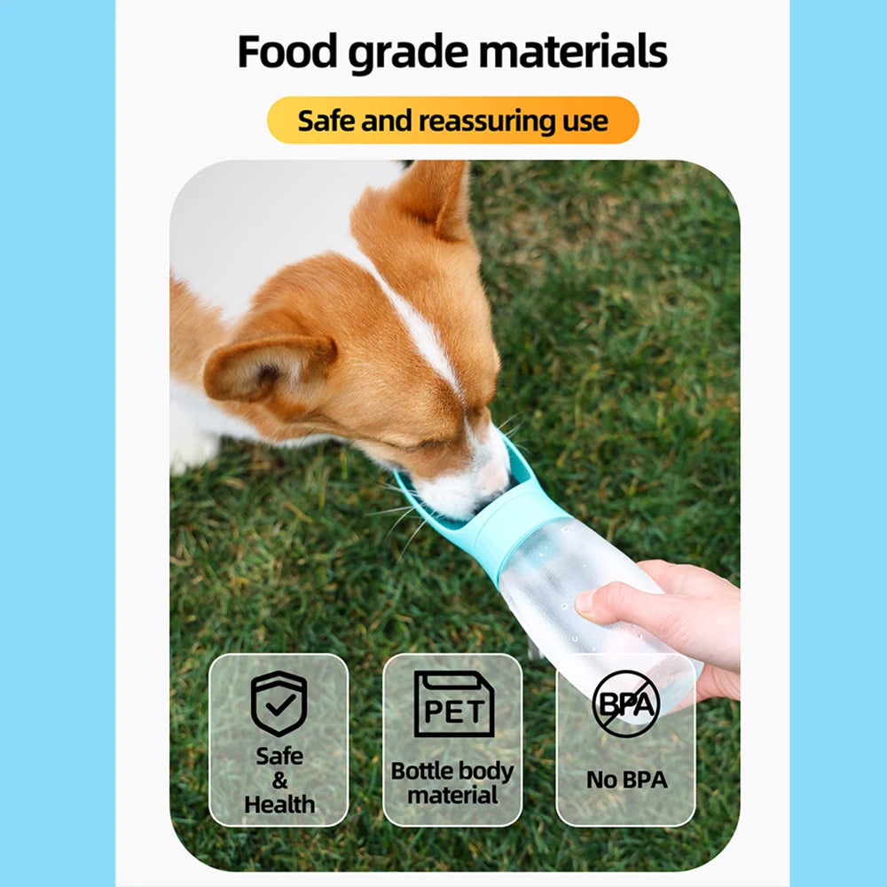 Portable pet water bottle with built-in bowl product image 6