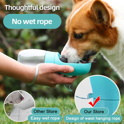 Portable pet water bottle with built-in bowl product image 5