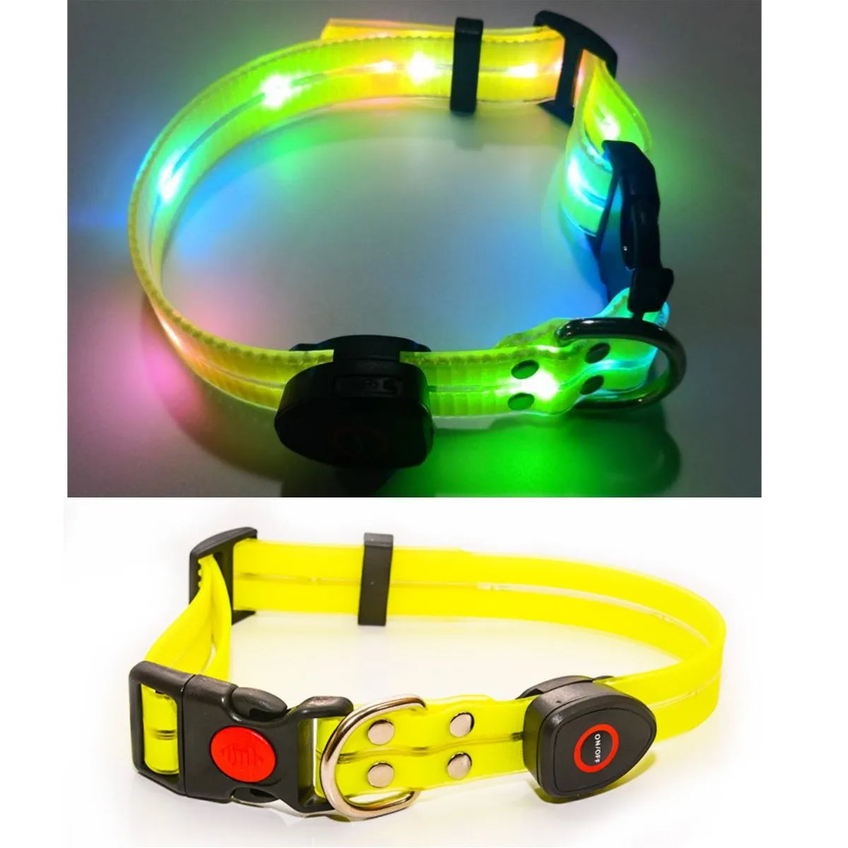 Rechargeable PVC LED dog collar product image 1