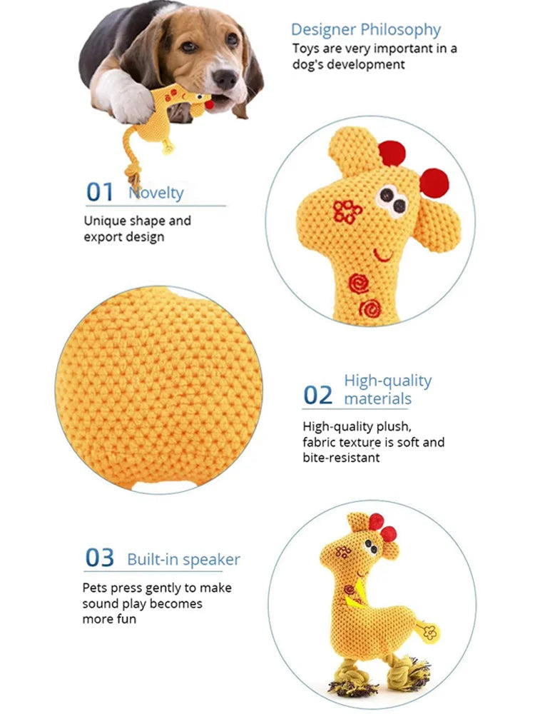 Plush squeaky dog toy product image 15