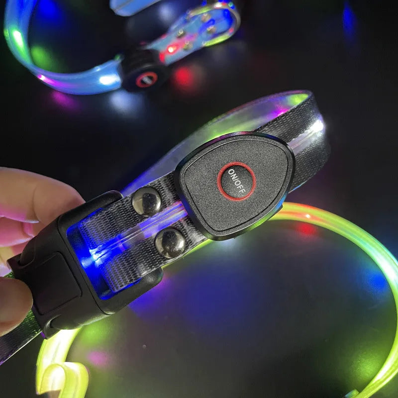 Rechargeable PVC LED dog collar product image 11