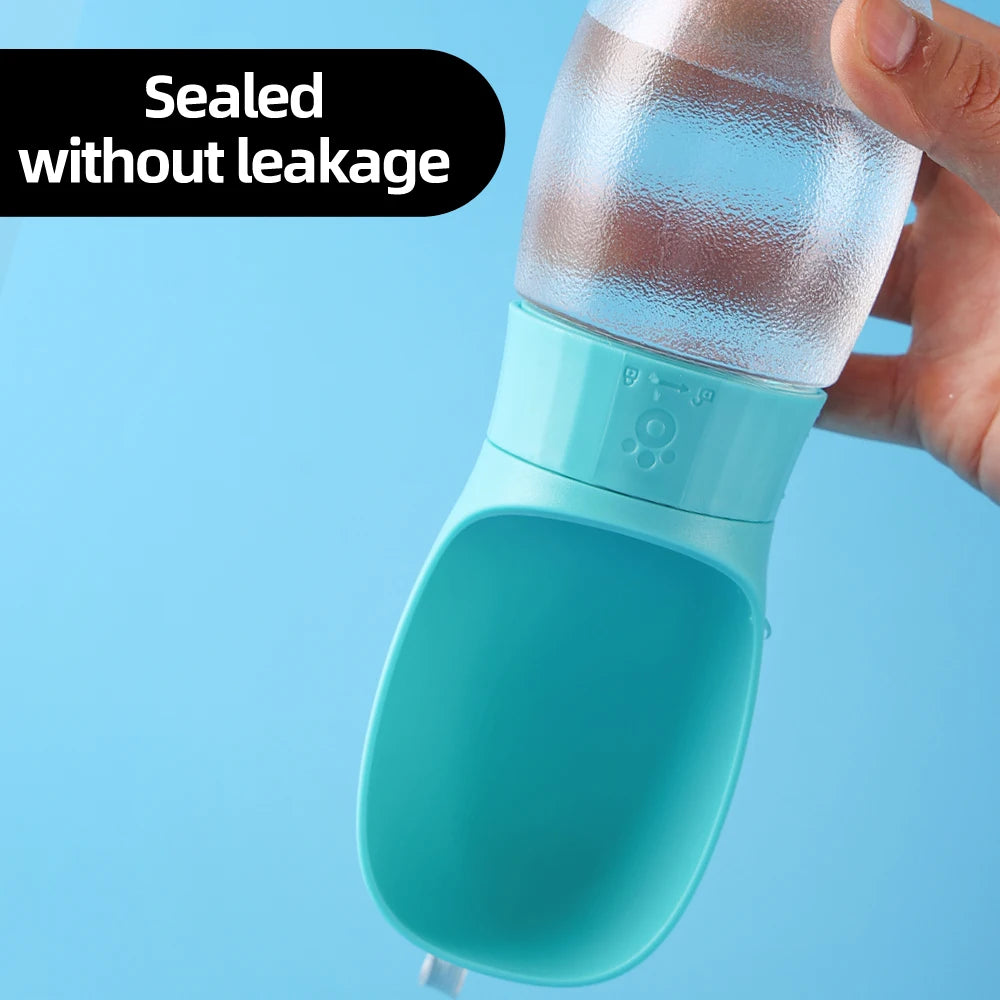 Portable pet water bottle with built-in bowl product image 13