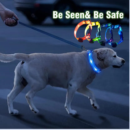 Rechargeable PVC LED dog collar product image 15