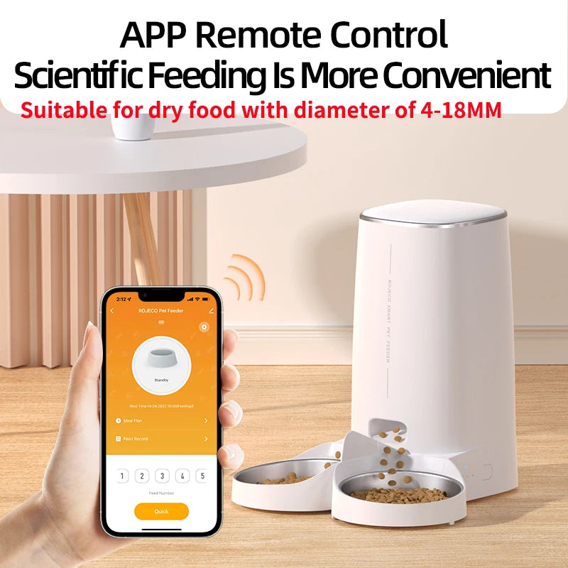 ROJECO WiFi automatic pet feeder product image 3