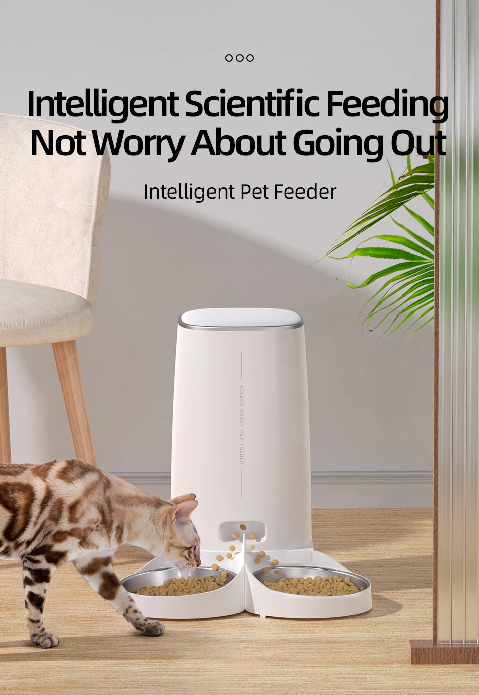 ROJECO WiFi automatic pet feeder product image 7